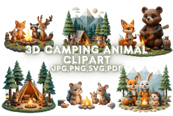 3D Camping Animal Clipart: A Creative Toolkit for Outdoor Charm