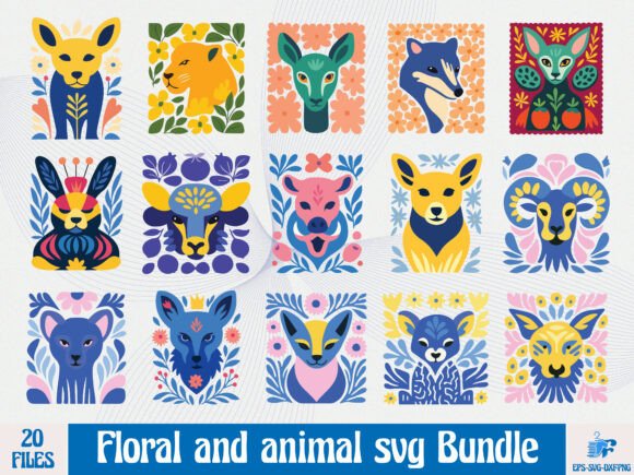 Boho Floral and Animal SVG Bundle: Wild Creativity Unleashed