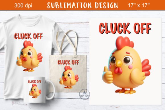 Bring Humor to Your Designs with This Funny Chicken Sublimation