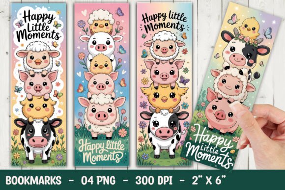 Cute Animal Bookmark Sublimation: A Whimsical Asset for Creative Projects