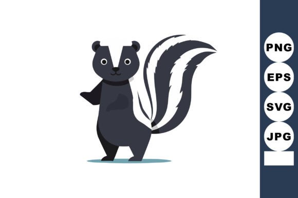 Cute Skunk Vector: Design Applications for Wildlife Art