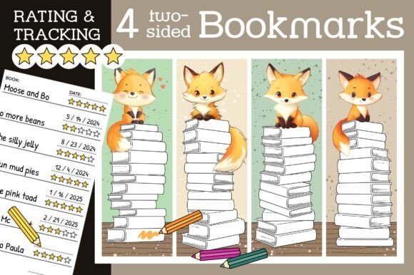 Fox Bookmark: Cute Animal Book Bookmarks for Young Readers
