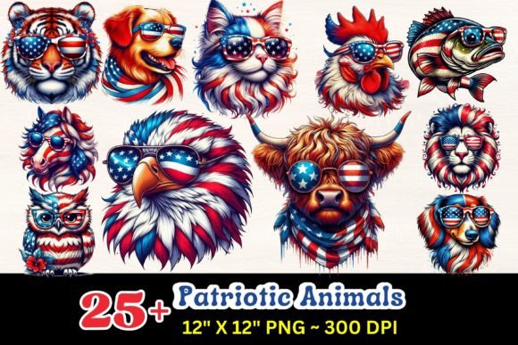 Patriotic Animal 4th of July Sublimation: Your Ultimate Holiday Design Kit