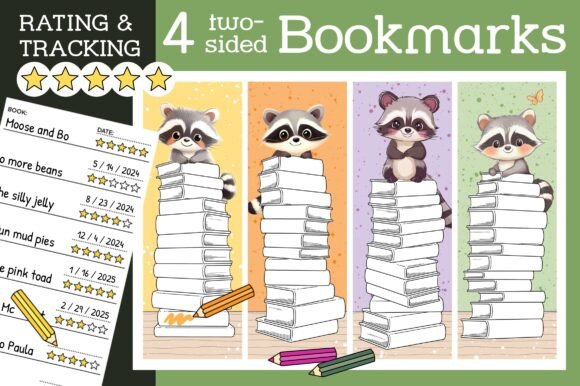 Raccoon Bookmarks: Tracking Reads with Whimsical Charm