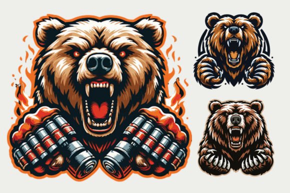 Retro Bear Logos: Wild Charm for Modern Brands