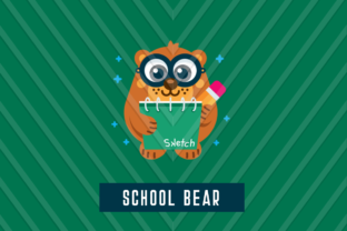 School Bear Animal: A Playful Creative Font for Whimsical Projects