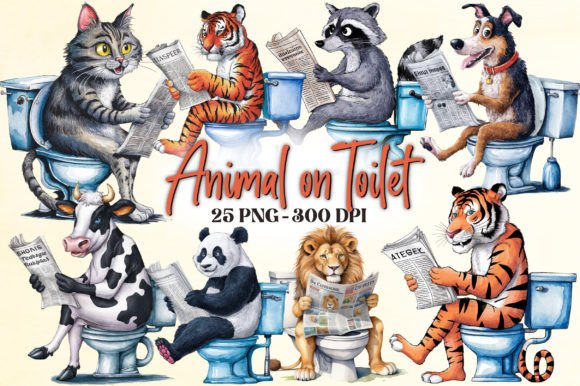 Unlocking Playful Design: A Guide to Funny Animal on Toilet Clipart